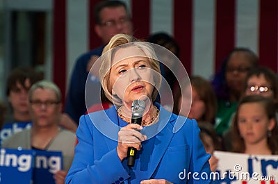 Hillary Clinton rally Editorial Stock Photo